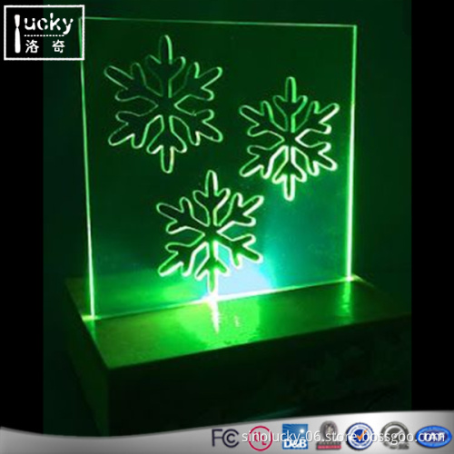 Acrylic Edge Lit LED Snowflake Sign,Mount Edge Lit LED Sign
